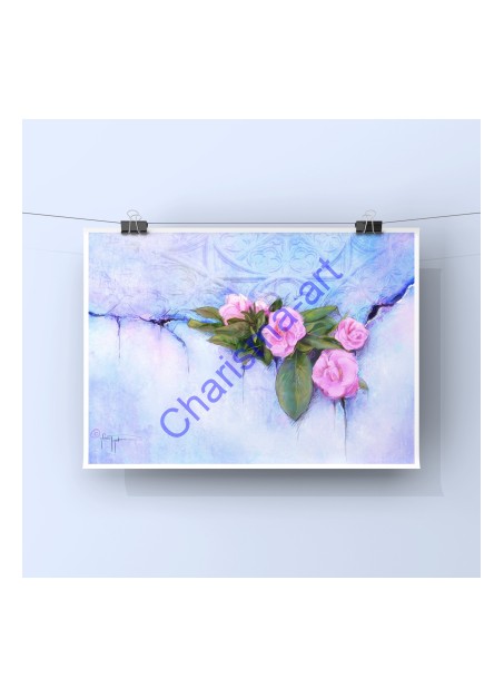 Love At Last Digital Painting Pink Roses PRINTS